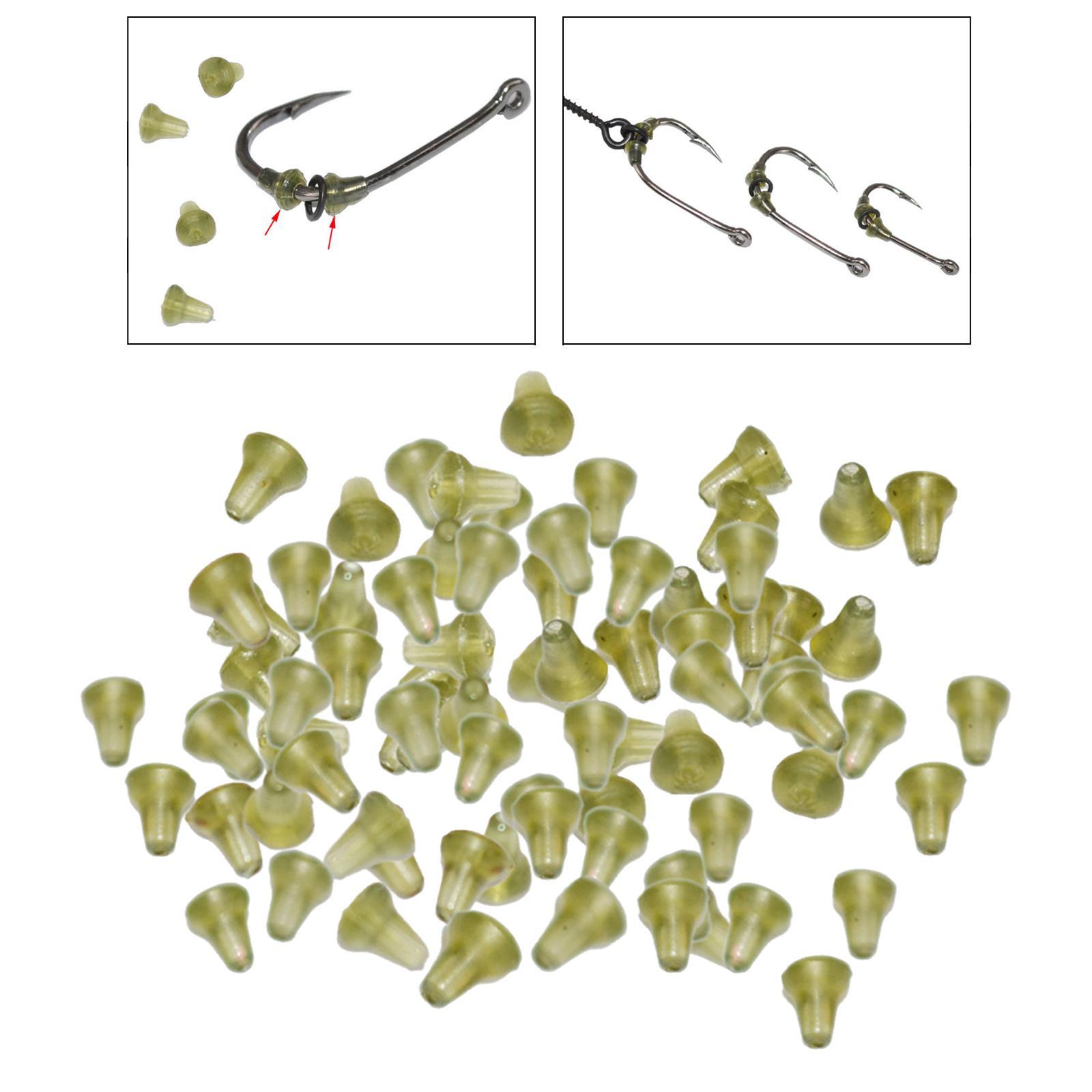 2x100PCS Hook Stop Beads Carp Fishing Terminal Rigs Rubber Carps Rig Holder