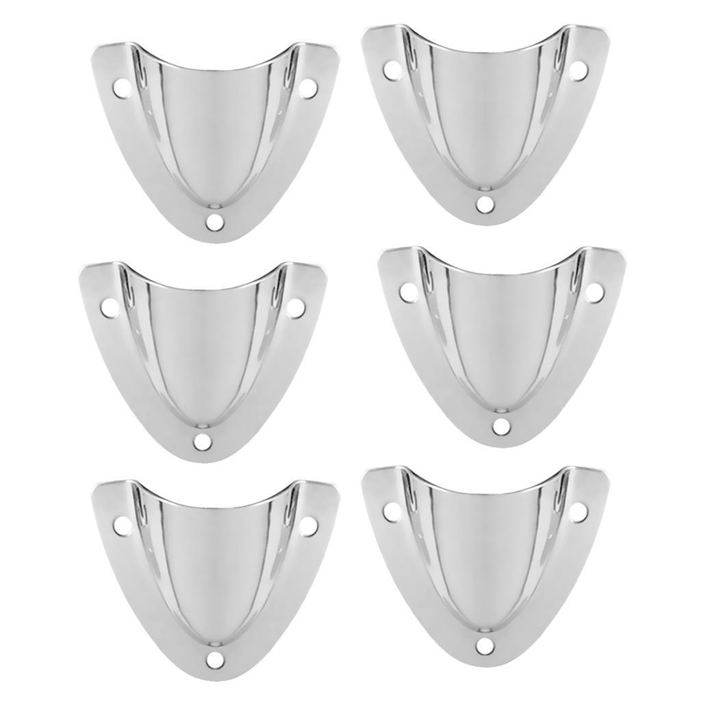 6pcs Stainless Steel Clam Shell Wire Cable Vent Cover Marine Ventilation