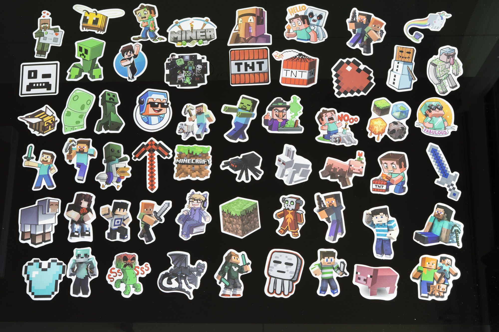 Sticker chủ đề Minecraft, 1 bộ 20 sticker giao mẫu ngẫu nhiên, trang trí vali du lịch, laptop, mũ bảo hiểm, đàn guitar, ukelele, macbook điện thoại chống nước 100% lâu phai