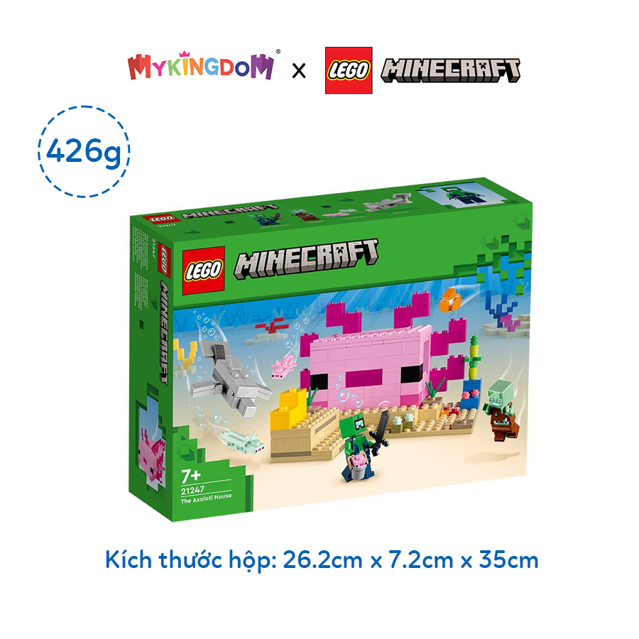 Đồ Chơi Lắp Ráp Ngôi Nhà Cá Axolotl LEGO MINECRAFT 21247 (242 chi tiết)