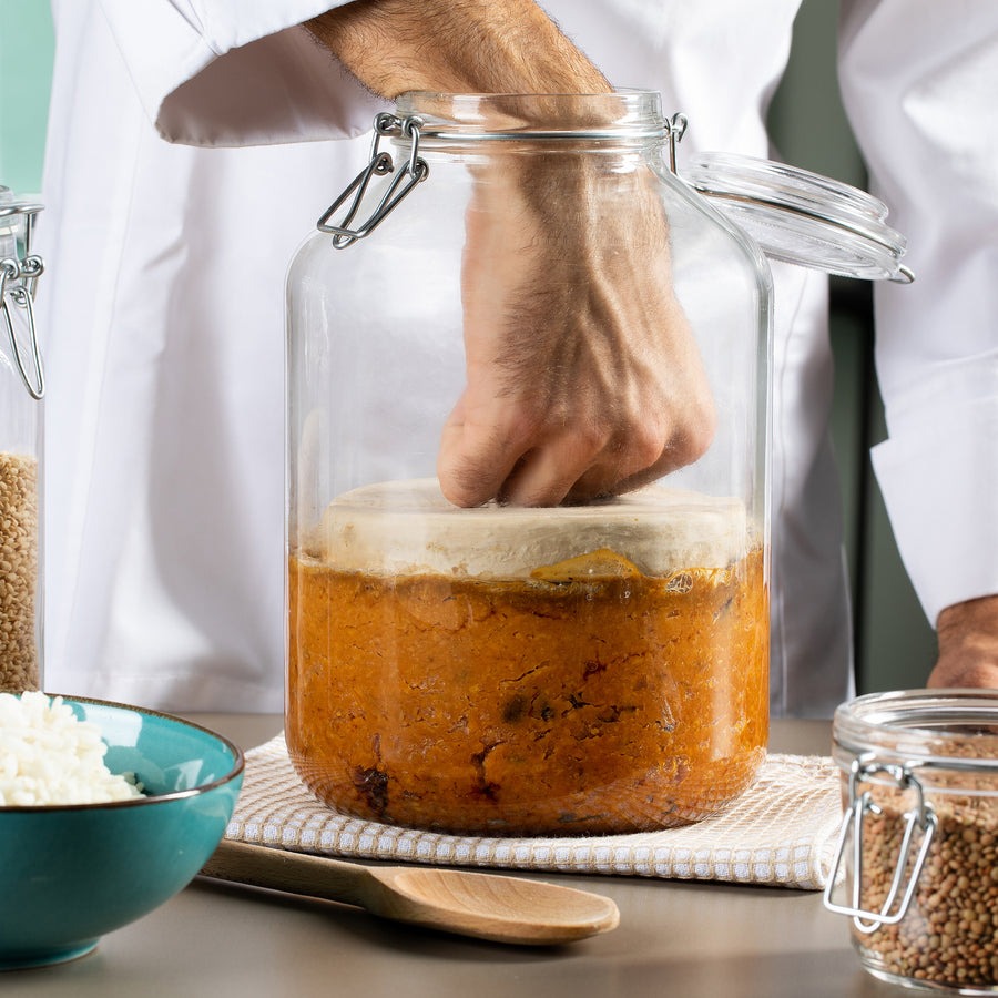 Hũ thủy tinh nắp cài Bormioli Rocco Fido 5L – Kín hơi, bảo quản thực phẩm dung tích lớn, cao cấp Ý