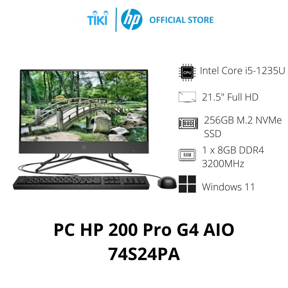 Máy tính để bàn HP 200 Pro G4 AIO 74S24PA (21.5
