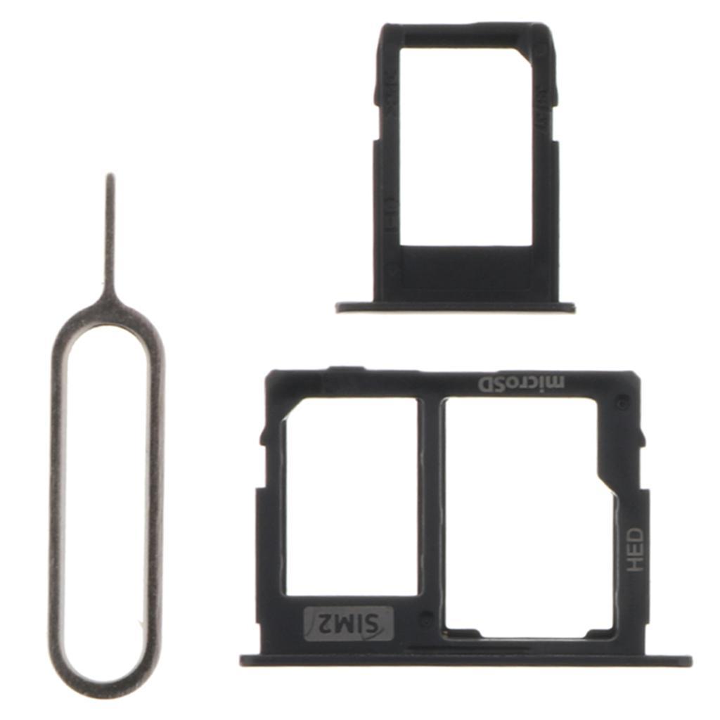 Sim Card Tray Holder Micro SD Slot Replacement For Samsung Galaxy J530 Black