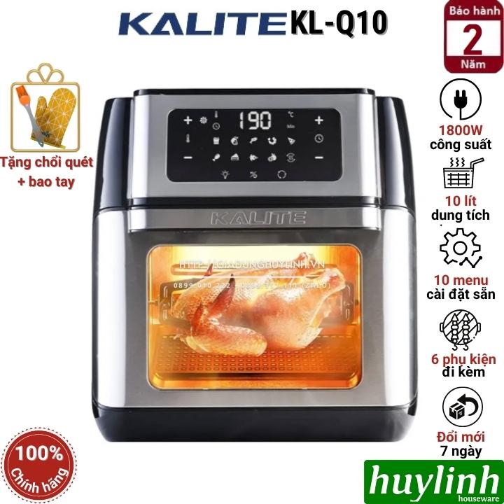 Nồi chiên không dầu điện tử Kalite KL-Q10 - 10 lít - Tặng bao tay + chổi quét - Hàng chính hãng