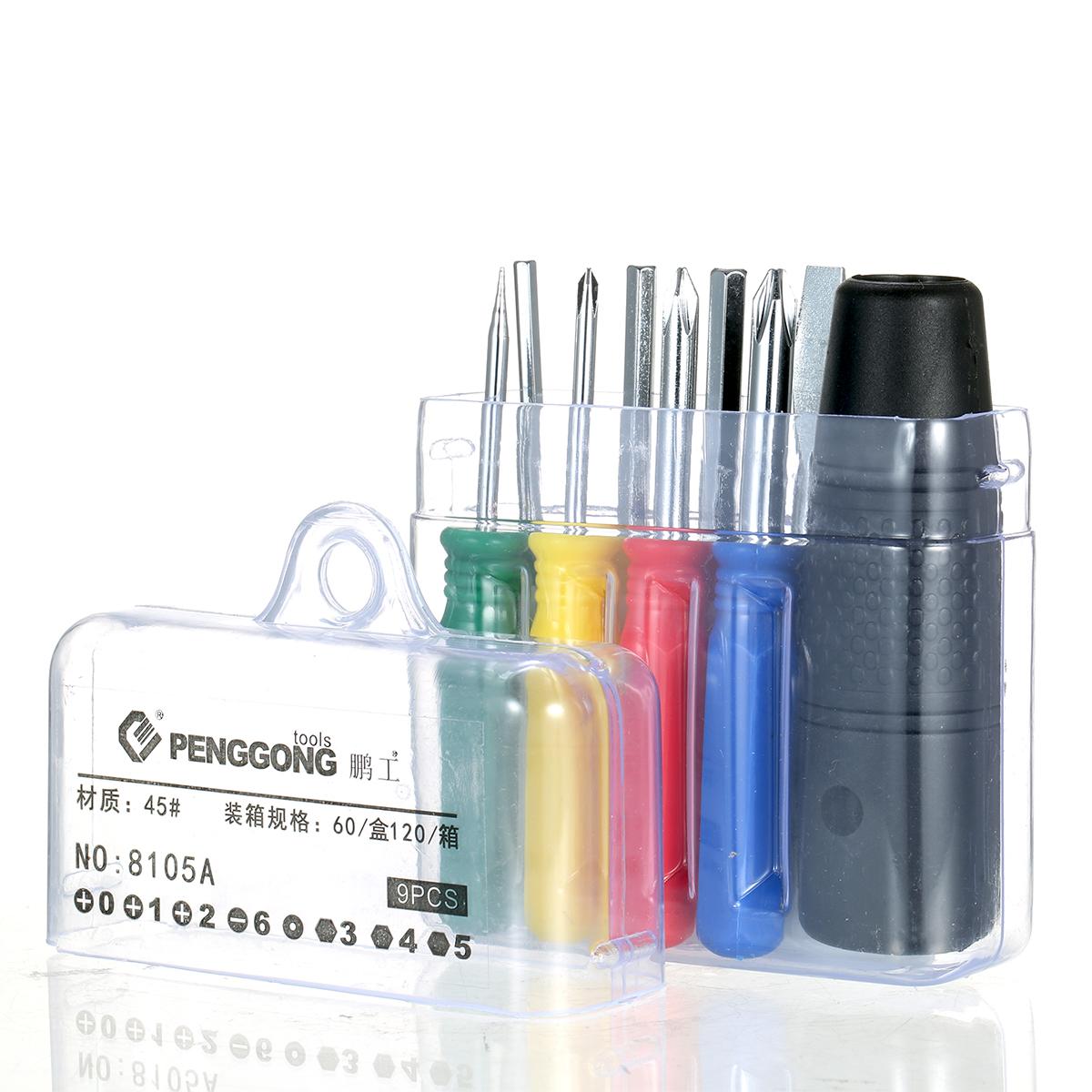 9-In-1 Precision Magnetic Screwdriver Set Include Phillips Slotted with Multifunction Wrench Handle Electronic Device