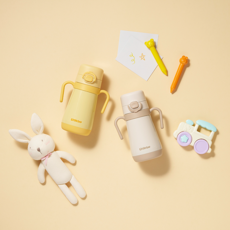 Bình giữ nhiệt LocknLock 300ml Little Luv One Touch kèm ống hút LHC916