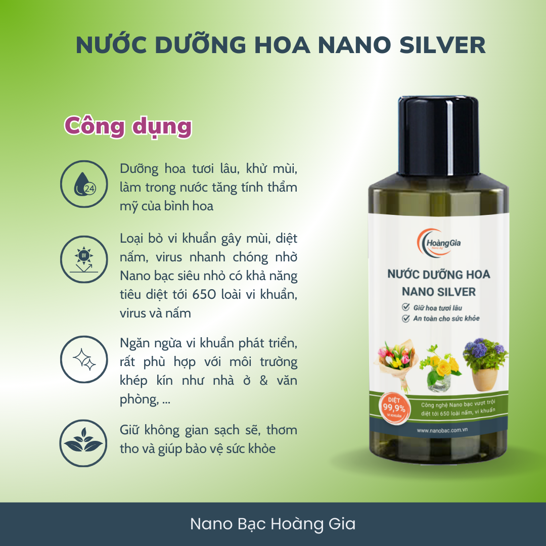 Nước Dưỡng Hoa Nano Silver Hoàng Gia Nano Bạc