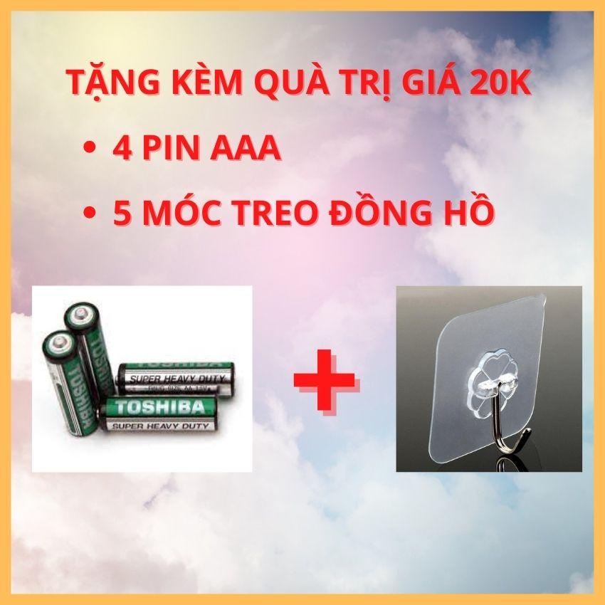 Đồng hồ điện tử để bàn led thông minh, đồng hồ đo nhiệt độ phòng điện tử bằng gỗ đèn led để bàn + Tặng Pin