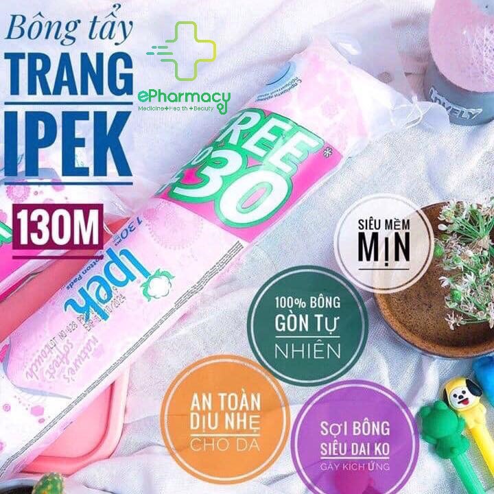 Bông tẩy trang Ipek 150 - Bông Ipek 150 miếng cotton tự nhiên từ EU