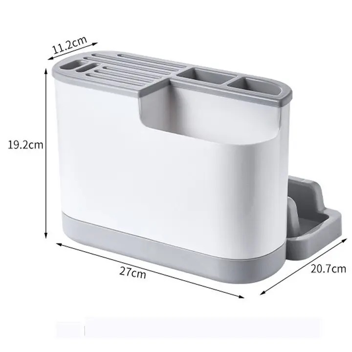 HỘP ĐỰNG ĐỒ NHÀ BẾP ĐA NĂNG 4 NGĂN RIÊNG BIỆT (ĐỂ VUNG NỒI, DAO, THỚT, THÌA, MUỖNG, ĐŨA,...) - HÀNG CHÍNH HÃNG [Được đồng kiểm]