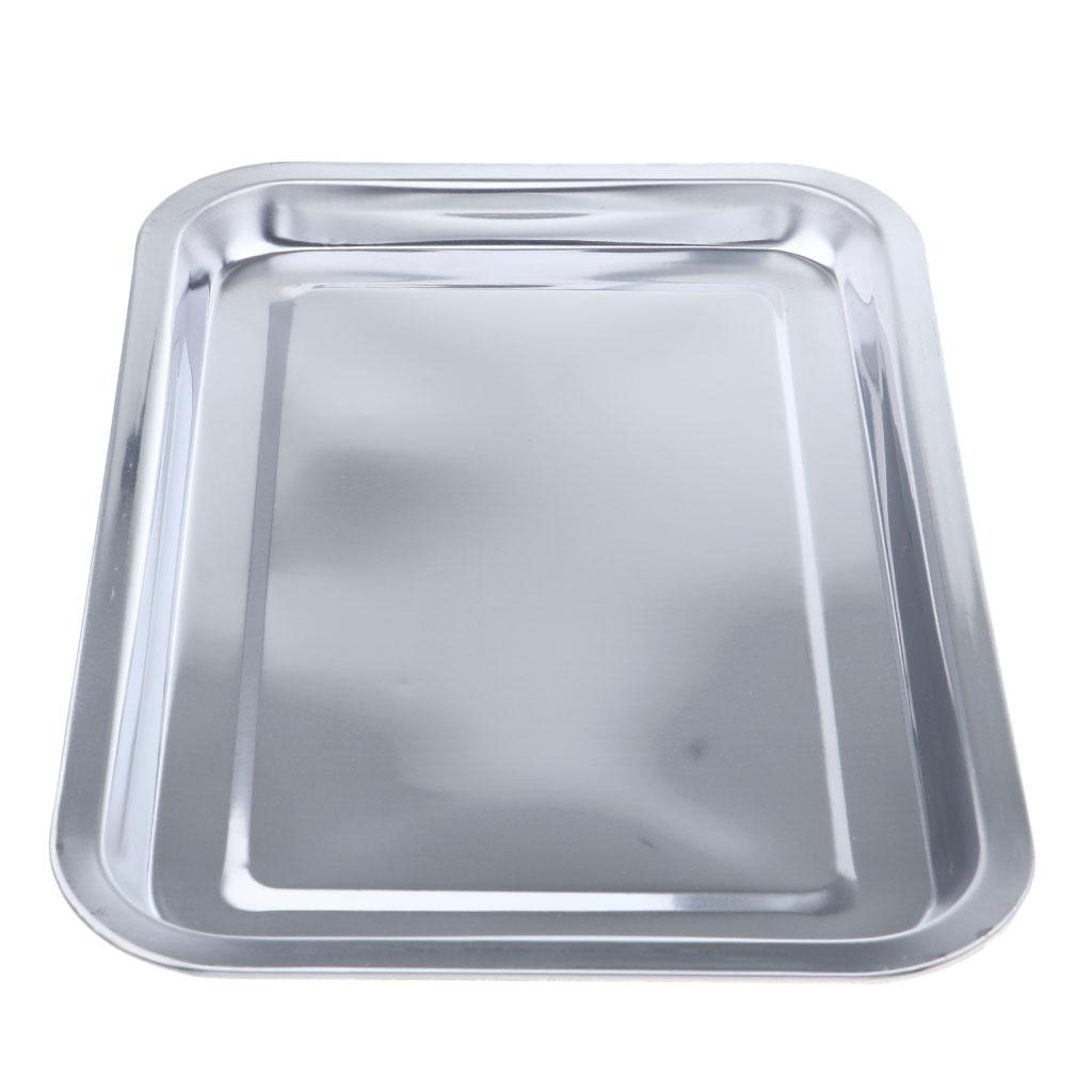 Steel Tableware Dish Plate Food Organizer Tray Pan