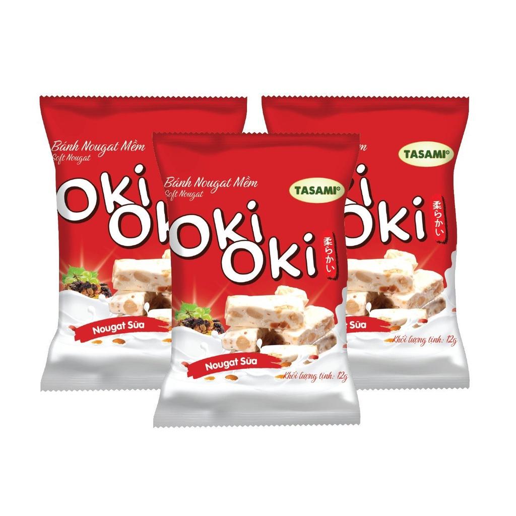 Bánh Nougat - Kẹo Hạnh Phúc Oki Oki Vị Sữa, Ngọt Nhẹ Tự Nhiên Mềm Dẻo Thơm Ngon (114g/Hộp)