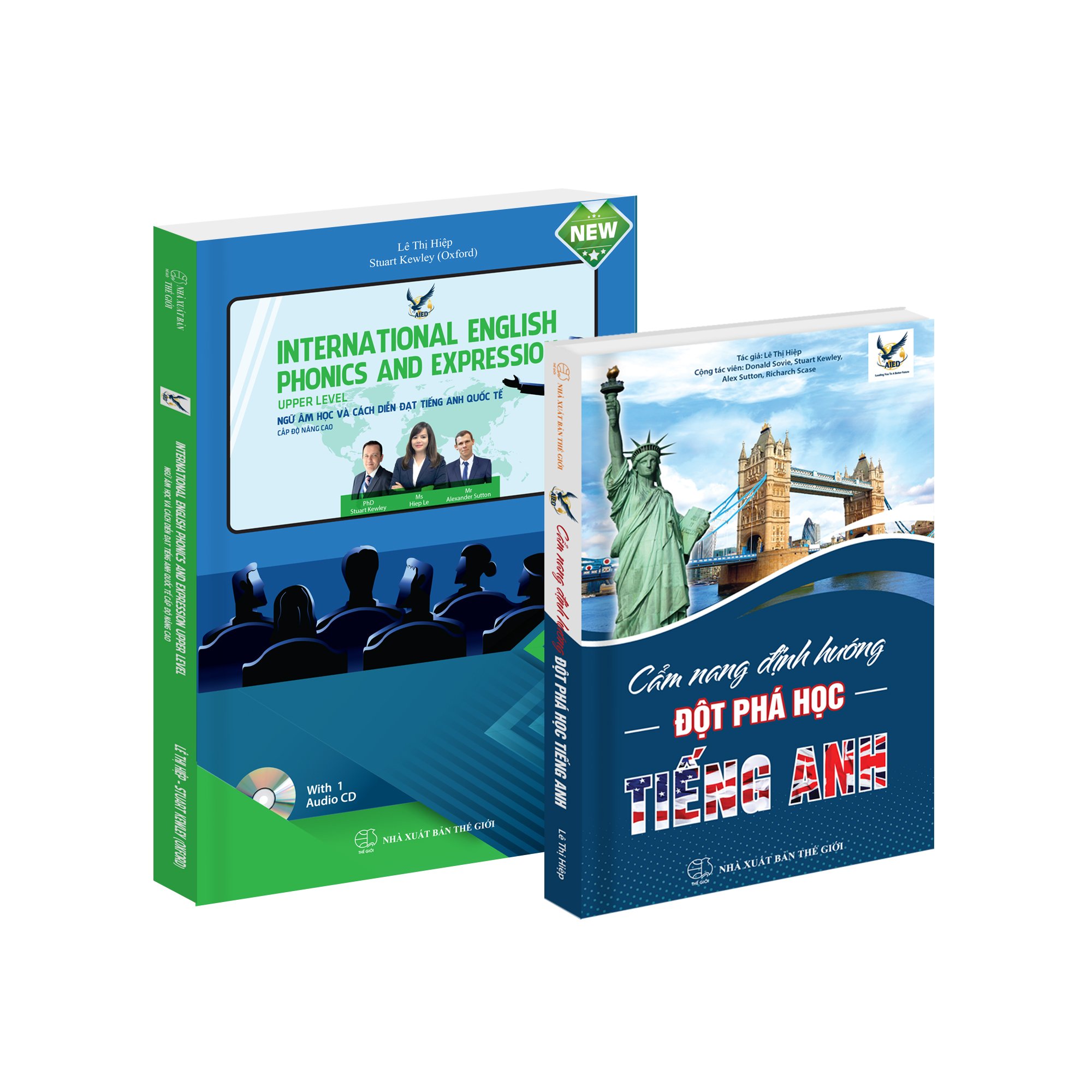 Combo Bộ sách Cẩm nang học tiếng Anh - Ngữ âm học và cách diễn đạt tiếng Anh quốc tế nâng cao