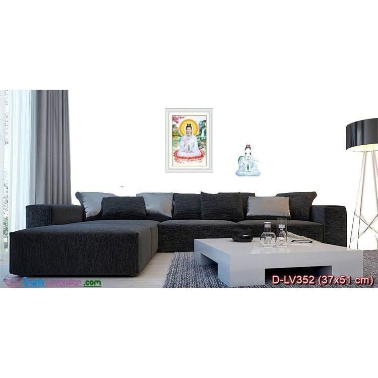 Tranh đá Quan Thế Âm Bồ Tát LV352 - kích thước: 37 * 51cm.