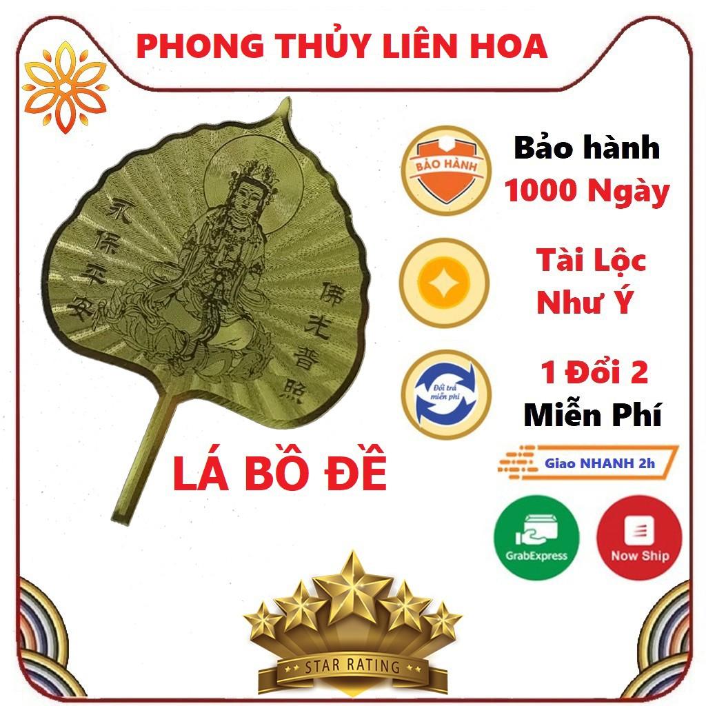 Lá Bồ Đề Quan Âm Bồ Tát vàng Cầu May Mắn, Bình An, Tài Lộc cho gia chủ