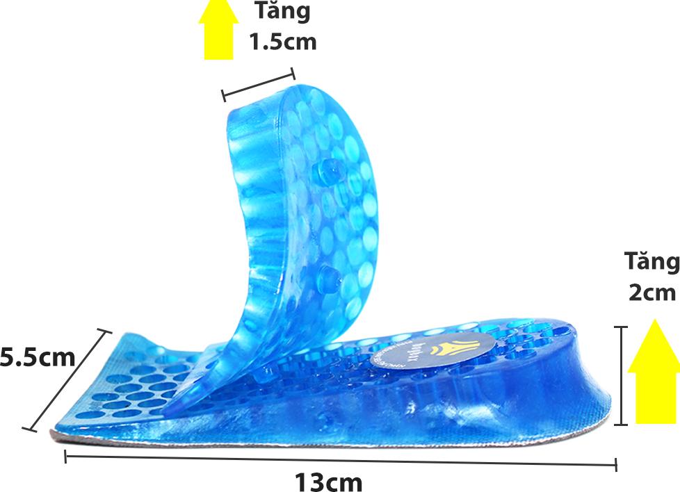 Bộ 4 miếng lót độn đế silicone tổ ong tăng 3.5cm chiều cao - buybox - BBPK43