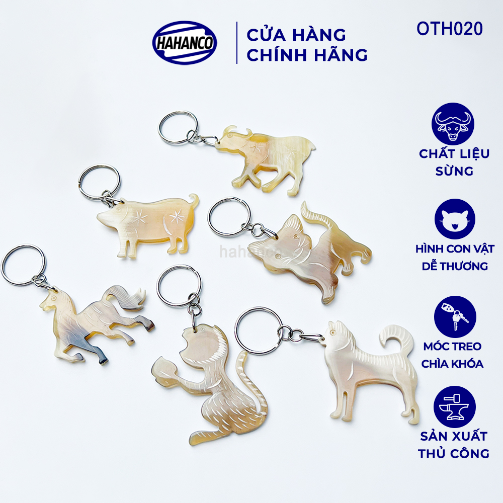 Móc treo chìa khóa 12 con giáp bằng sừng (OTH020) Độc Lạ - Đẹp mắt