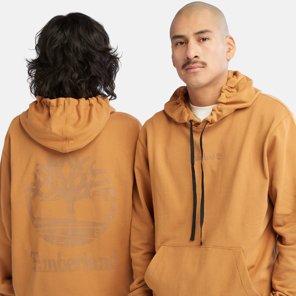 [NEW] Original Áo Hoodie Unisex Timberland  Monogram Logo Hoodie Wheat Boot TB0A6QFH