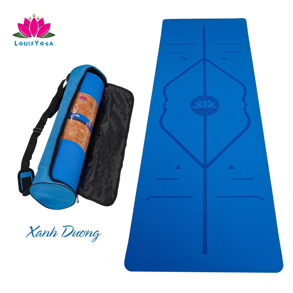 Thảm tập yoga 10mm chất liệu TPE an toàn khi sử dụng dộ bám cao - Thương hiệu LOUIS YOGA