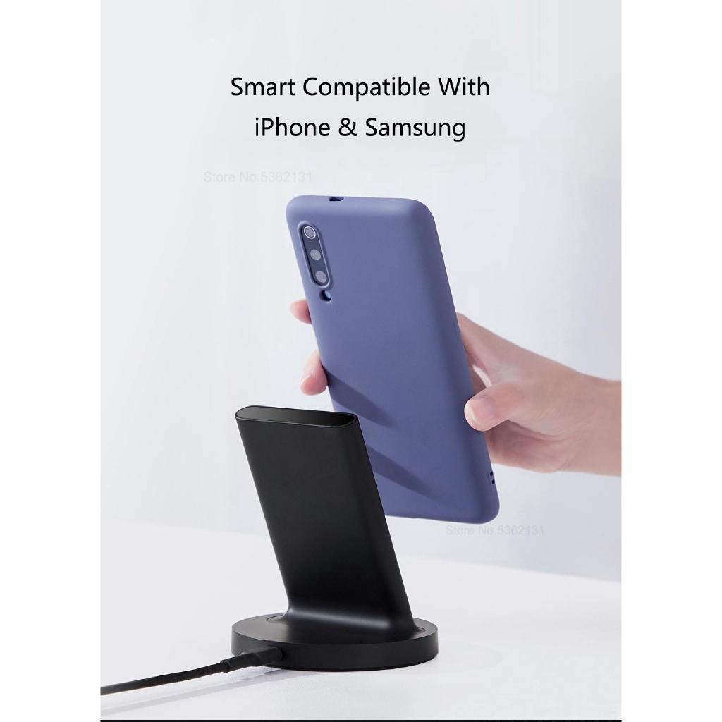 Sạc không dây dọc Xiaomi 20W Max Điện thoại nhanh sạc với Đế điện thoại thông minh Xiaomi Mi 9 Samsung