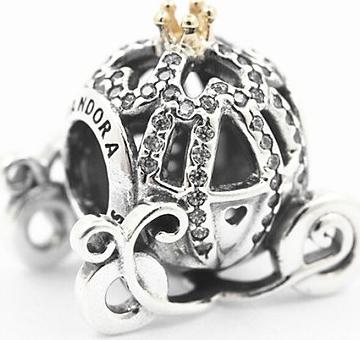 Charm xe bí ngô bạc 925