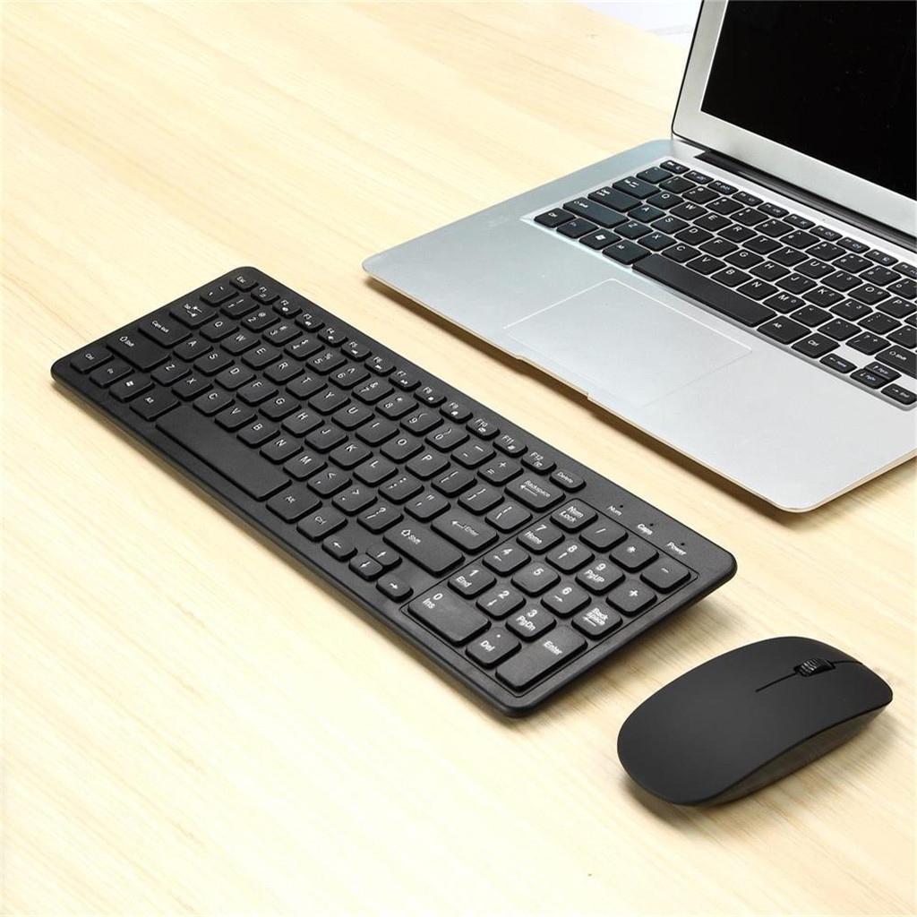 2.4G Whisper-Quiet Wireless Keyboard and Mouse Combo for PC Black