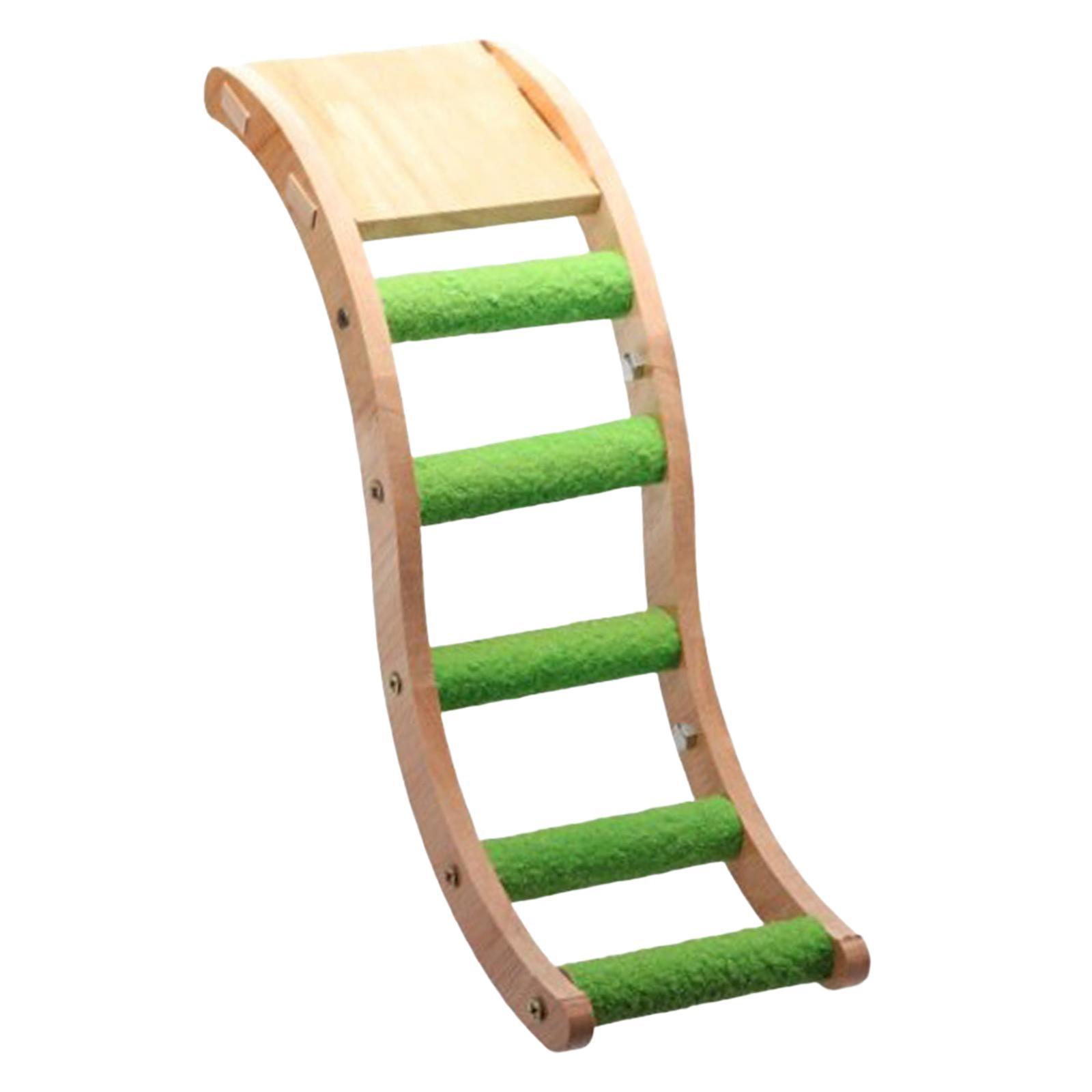 Wooden Bird Ladder Pet Parrot Climbing Bridge  for Parakeets, Conures, Macaws, Lovebirds Accessories Bird Chew Toys