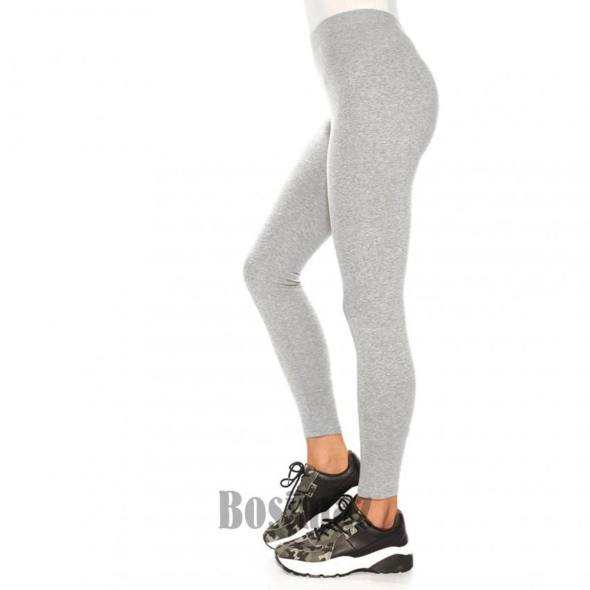 Quần Legging Nữ Bosimaz MS015 dài không túi màu tiêu xám nhạt cao cấp, thun co giãn 4 chiều, vải đẹp dày, thoáng mát