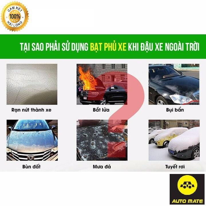 Bạt phủ toàn xe cao cấp - VÂN 4D - Cách nhiệt triệt để - Chống nắng - Chống thấm nước