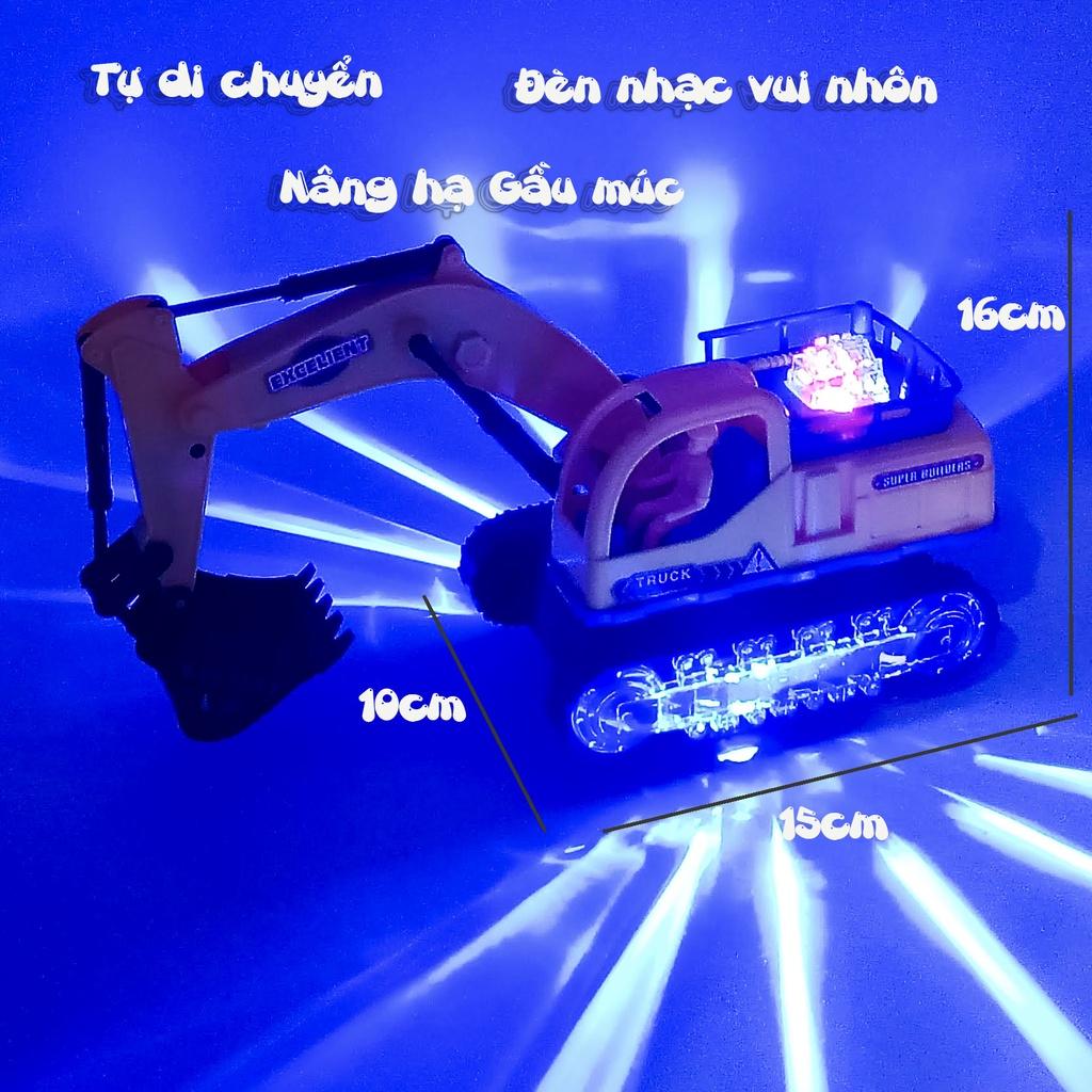 Đồ Chơi Trẻ Em-Xe Trộn, Ben, Múc, Cẩu- Xe Tăng Tự Di Chuyển Đèn Nhạc Vui NHộn