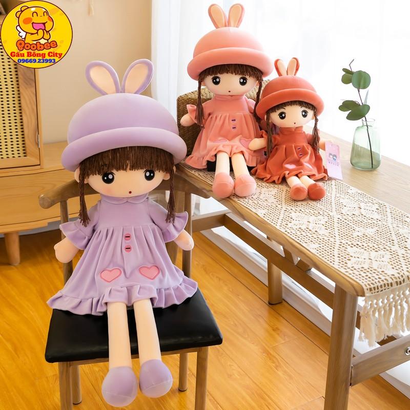 Gấu bông Búp Bê Váy Nhung Tim Đủ Size Cao Cấp
