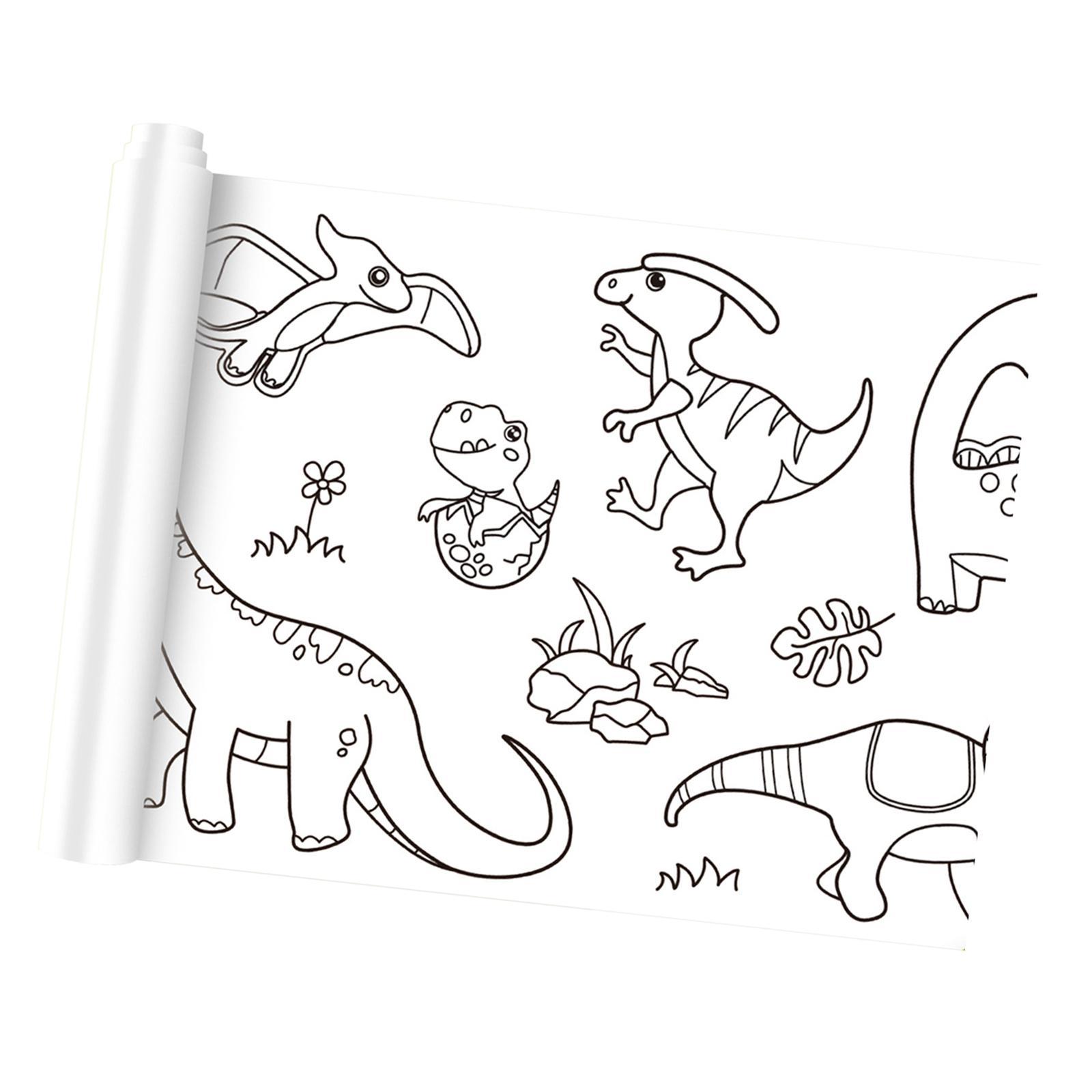 Art Paper Roll Sticky Coloring Book 30x300cm DIY Coloring Posters for Party Home