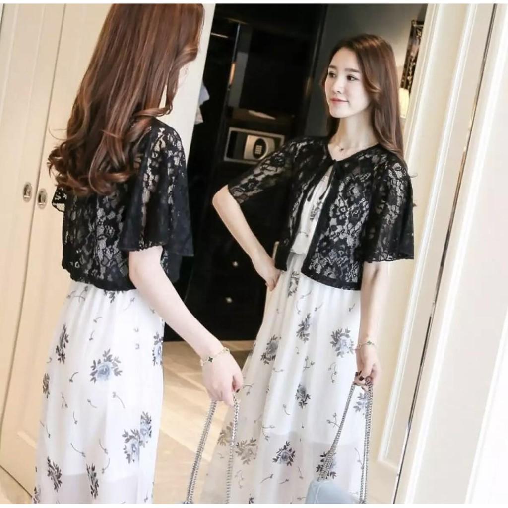 Áo Khoác Ren Lửng 2 MÀU thời trang