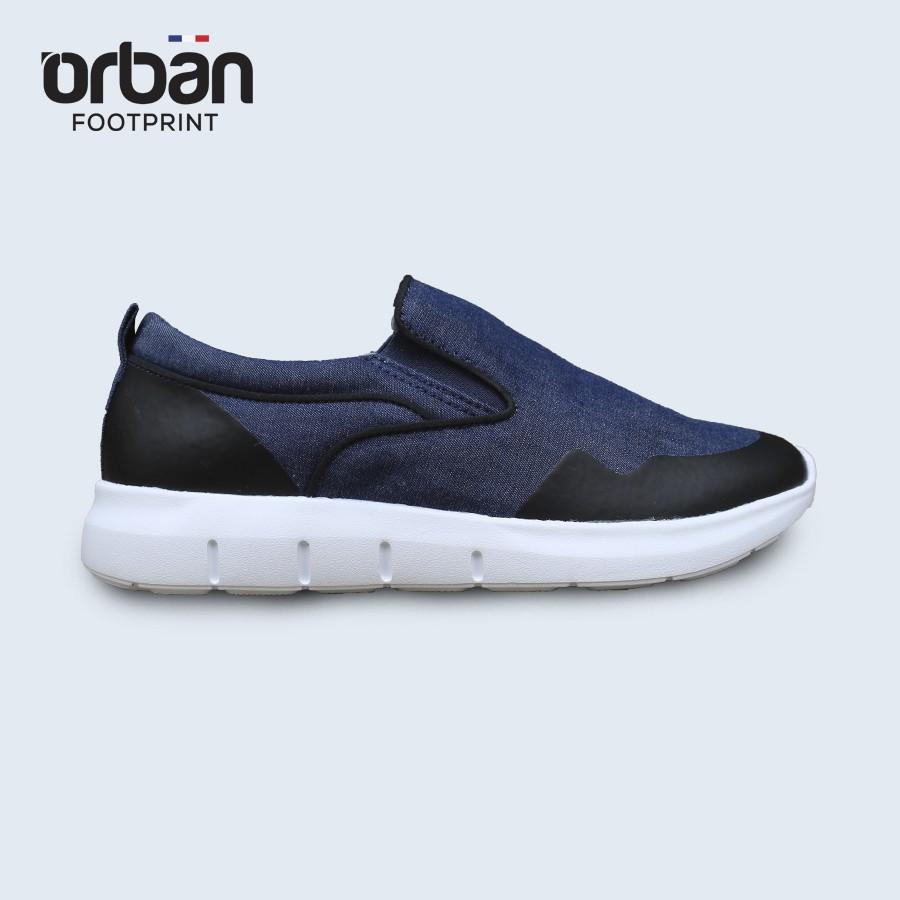 Giày slipon nam đế cao Urban TM1907 canvas xanh