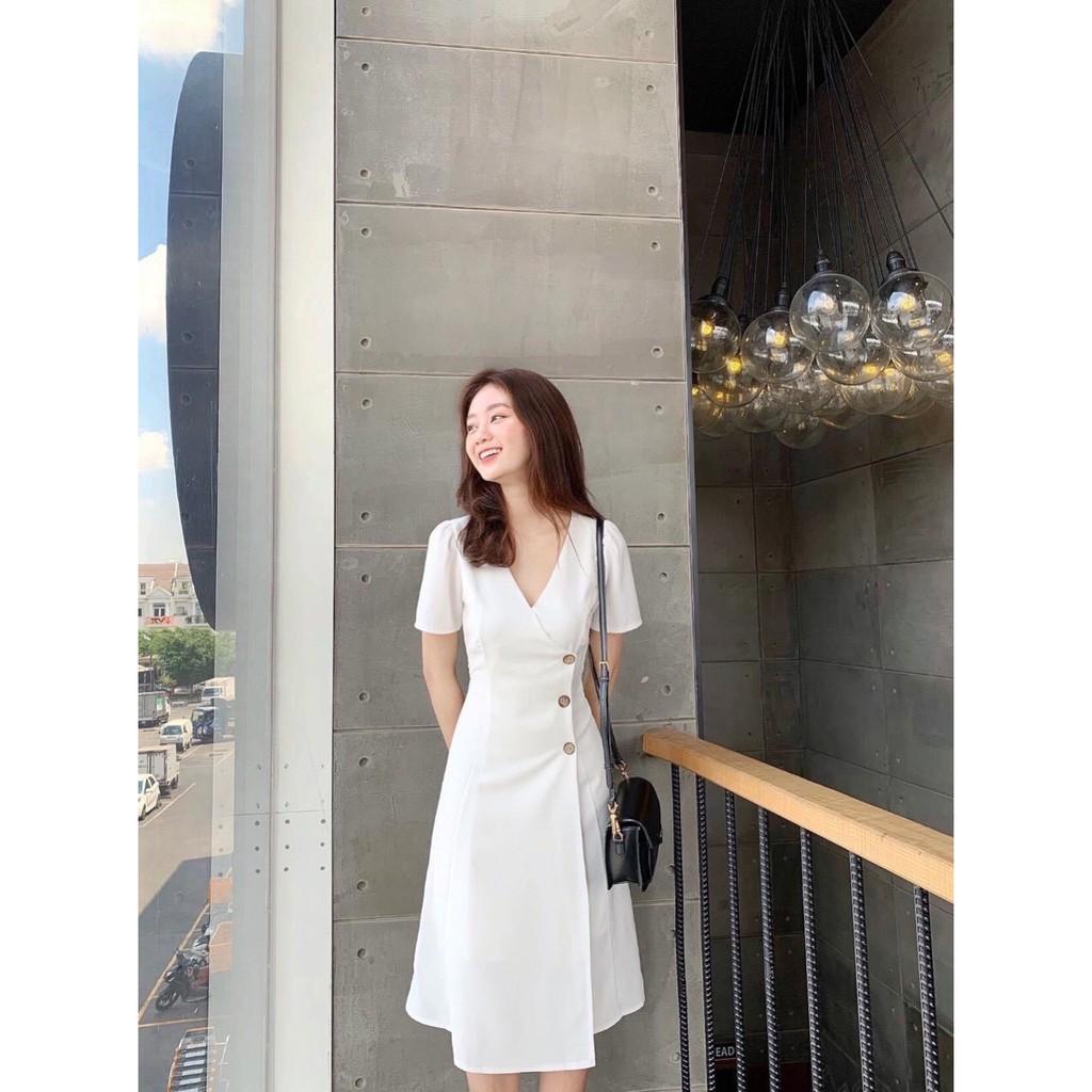 Váy basic nút dừa tròn DYDY DRESS- V011