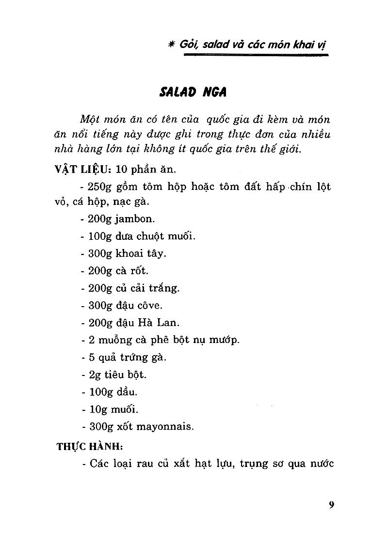 Gỏi, Salad Và Các Món Khai Vị