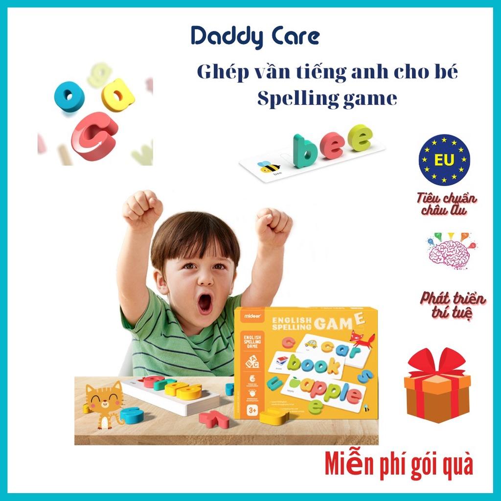 Bộ Xếp Hình Bảng Chữ Cái Ghép Vần Tiếng Anh Mideer English Spelling Game, Đồ Chơi Phát Triển Trí Tuệ