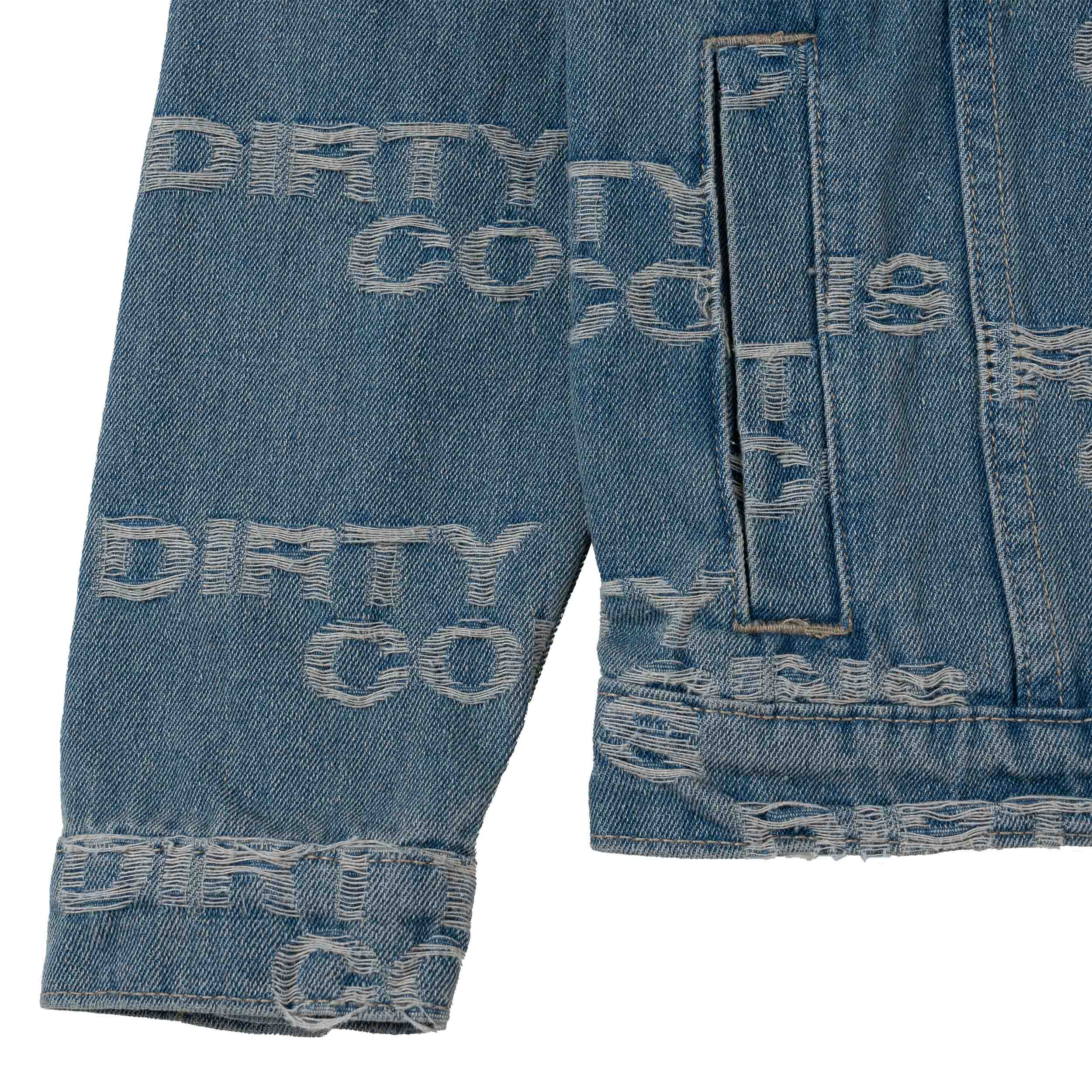 Áo Khoác Frayed Logos Denim Jacket - Blue Wash