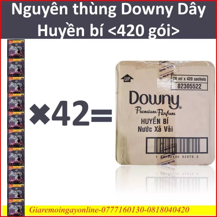 Nguyên thùng Nước Xả Vải dây Downy Huyền bí 42*10 gói