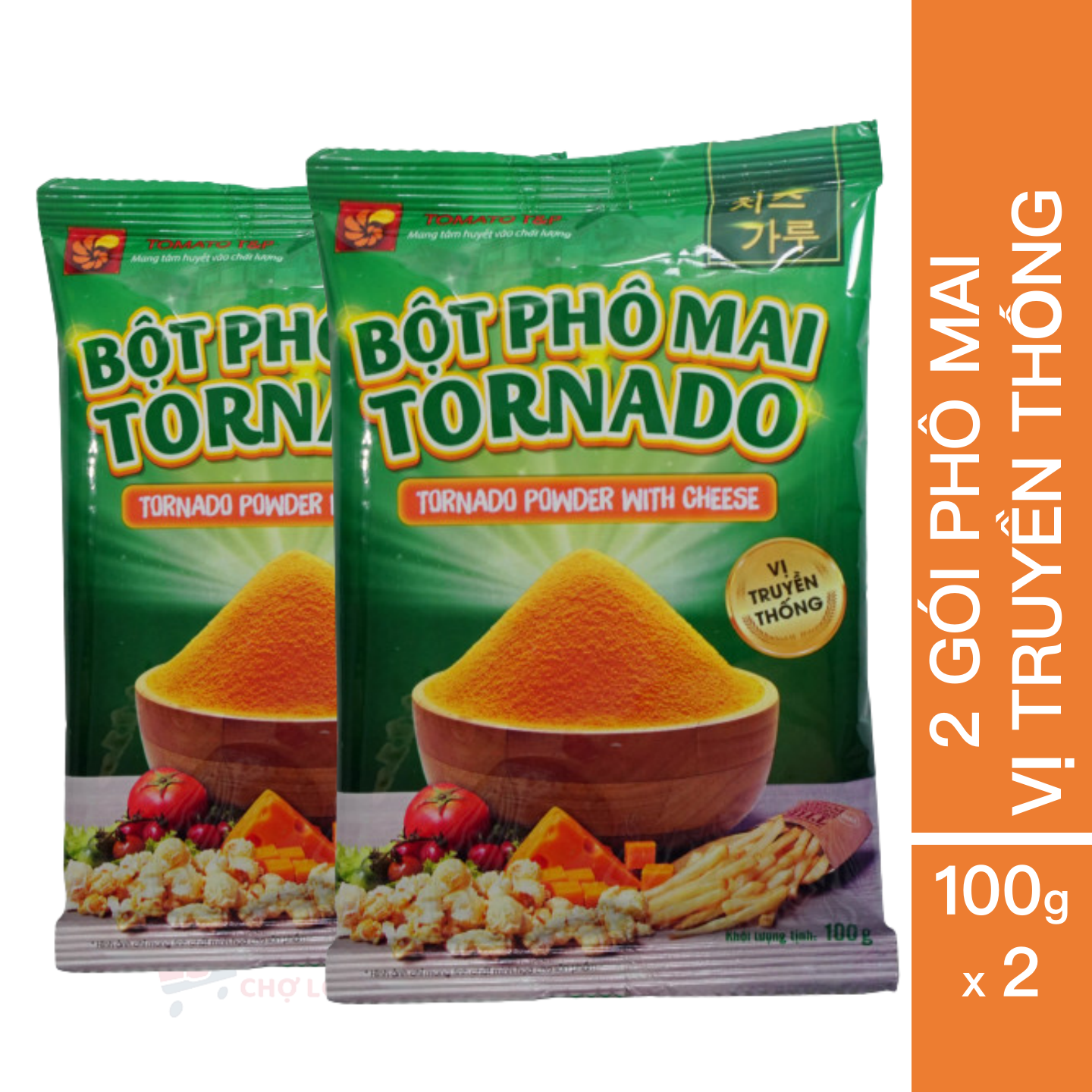 Combo 2 Gói Bột Phô Mai Tornado Vị Truyền Thống (100g / Gói)