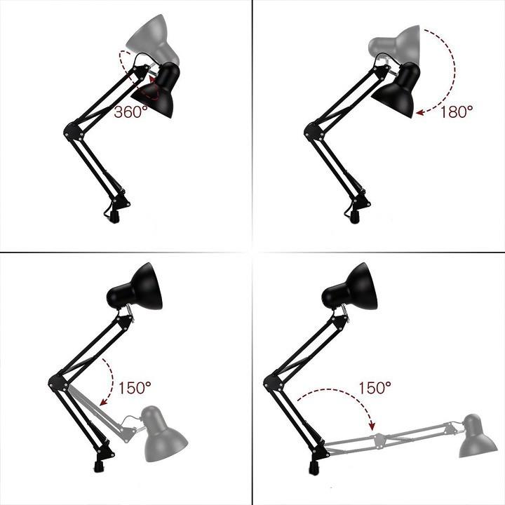 Đèn Học Kẹp Bàn  Kèm Bóng Led Siêu Sáng Tiết Kiệm Điện