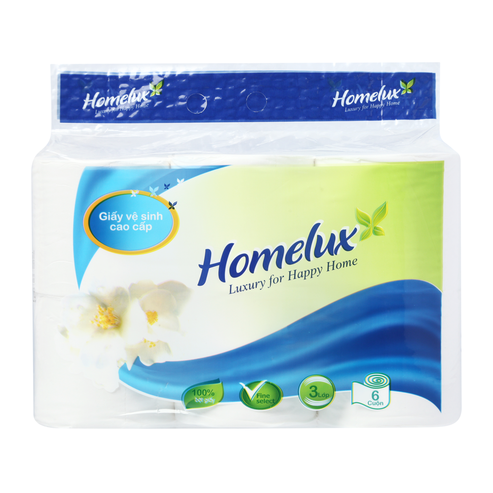 Giấy Vệ Sinh Homelux 3 Lớp 6 Cuộn