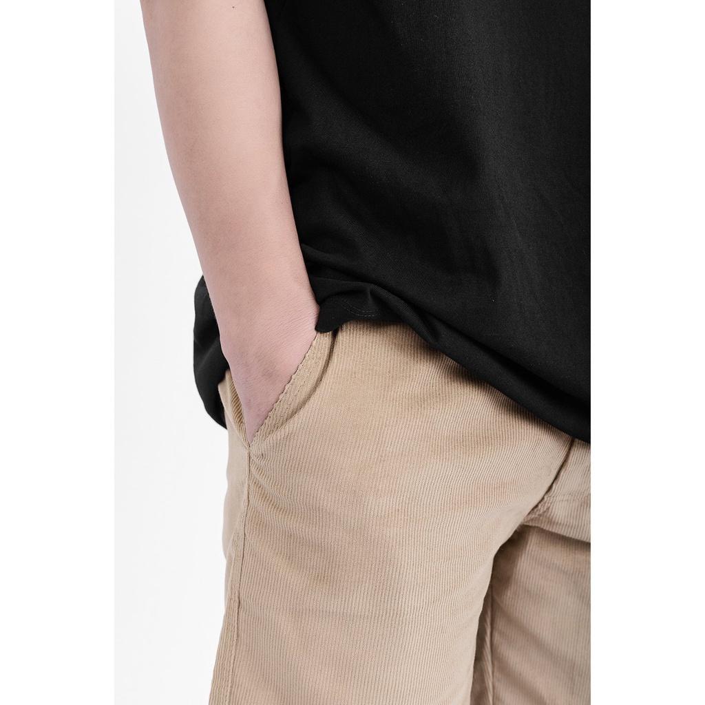 Quần short đùi nhung tăm unisex màu beige Tum Machines CORDUROY SHORT - Beige
