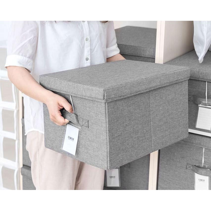 Hộp vải đựng đồ quần áo đa năng có nắp đậy - chính hãng DoDoDios - TD1