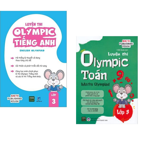 Combo 2 Cuốn Sách Luyện Thi Olymlic Toán - Anh Lớp 3