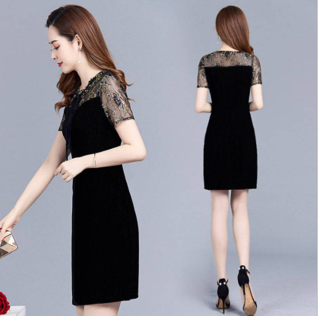 Đầm Dáng Ôm Pha REN Cao Cấp Màu Sắc Nhã Nhặn Thật Sự Phù Hợp Để Tới Công Sở Haint Boutique D15