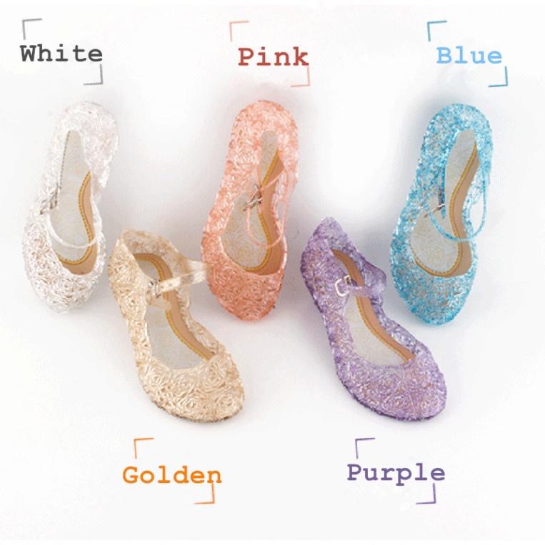 Cho Bé Giày sandal loại dẻo hóa trang công chúa Elsa trong Frozen 2 dành cho bé gái
