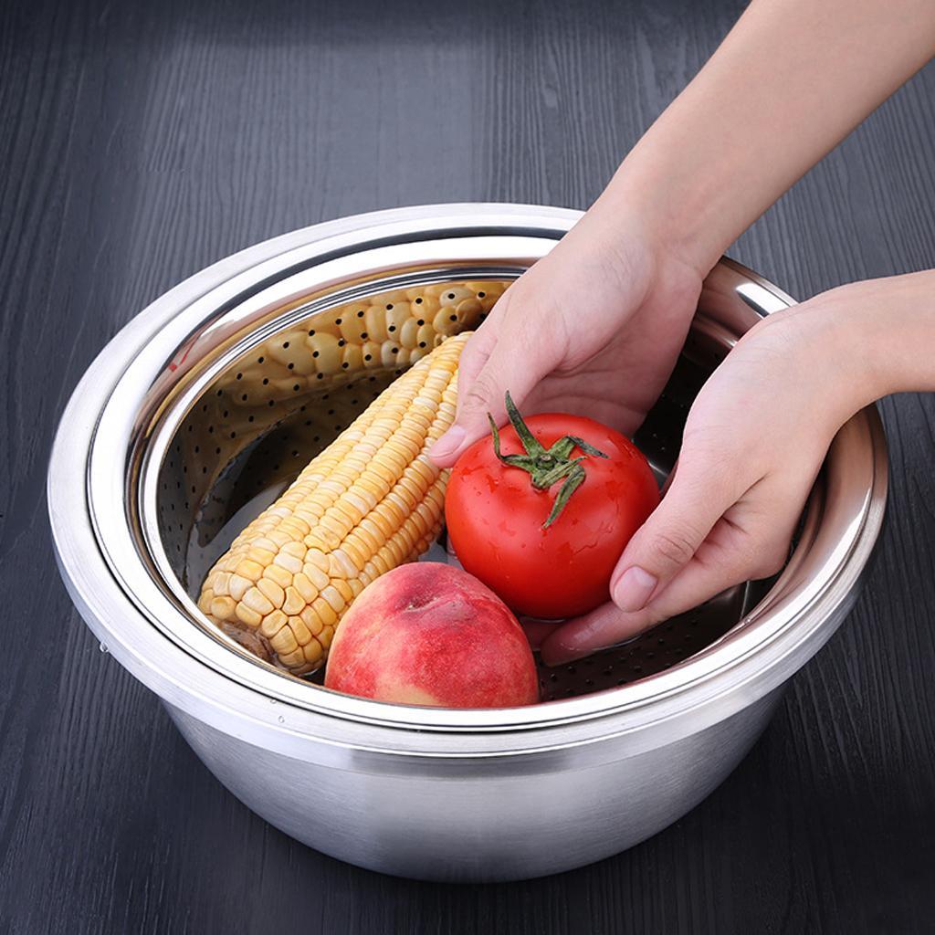 Stainless Steel Mixing Bowl Bake Prep Bowl Salad Food Serving Bowl