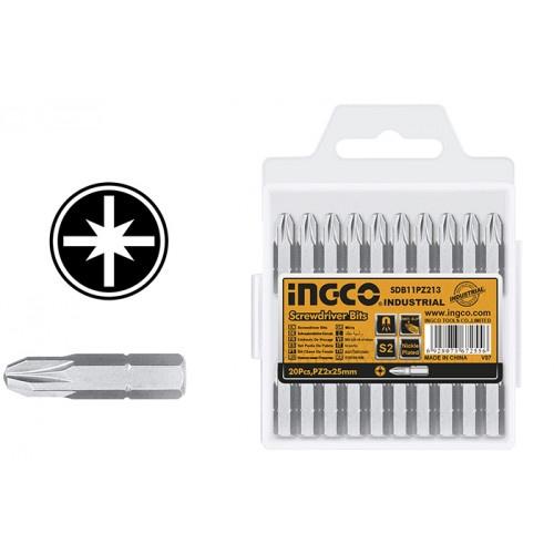 BỘ MŨI VÍT BAKE 20 MŨI PZX25MM INGCO - HÀNG CHÍNH HÃNG