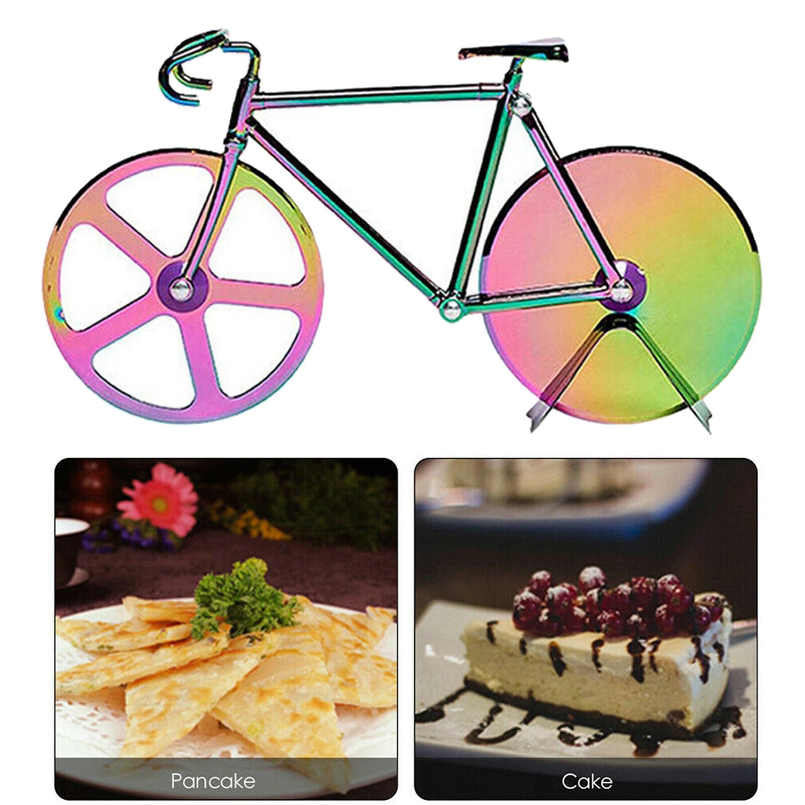 Creative Bicycle Pizza Cutter Stainless Steel Non-Stick Cutting Wheels for Pizza Lovers